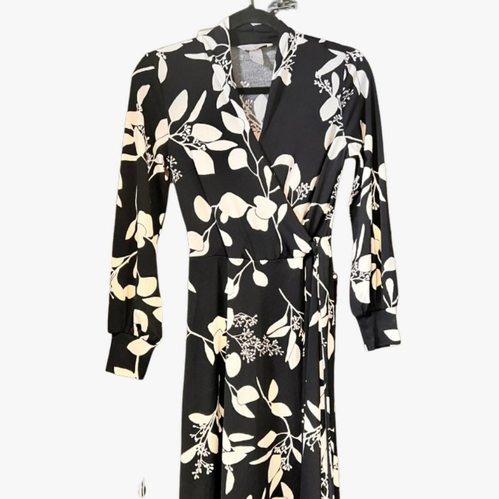 Wrap Stretchy Floral Print Dress